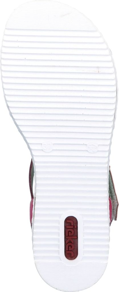 Rieker Damen Sandale Keilsandalette Klettverschluss V3670, Größe:37 EU, Farbe:Lila
