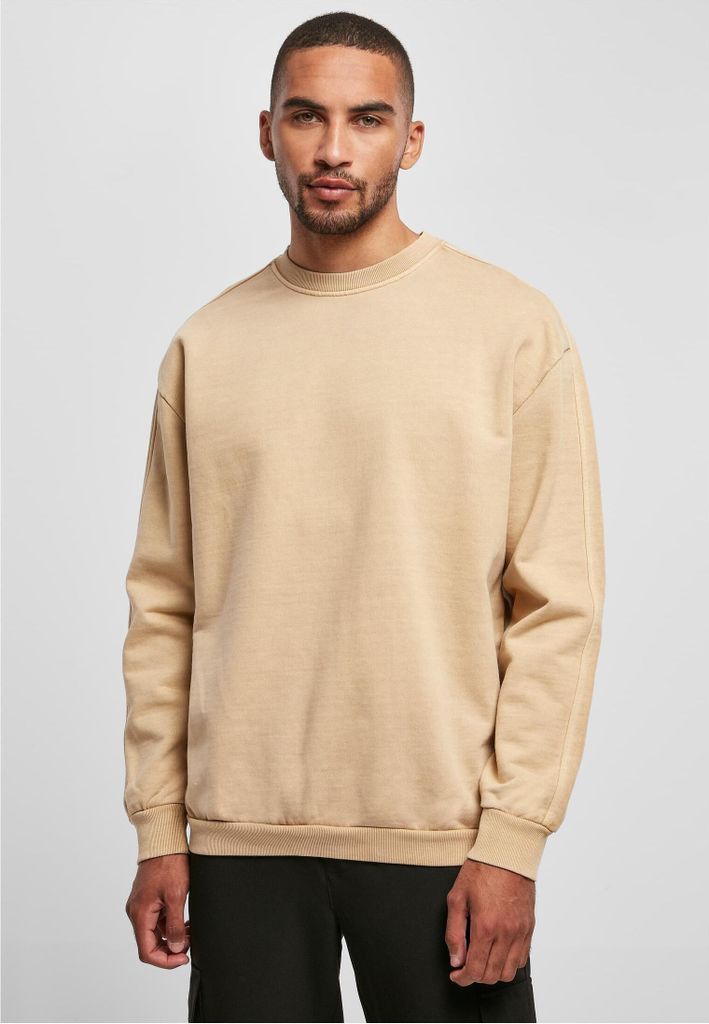 Urban Classics TB4956 | Heavy Terry Garment Dye Crew Herrenpuli - Farbe: unionbeige - Größe: XXL
