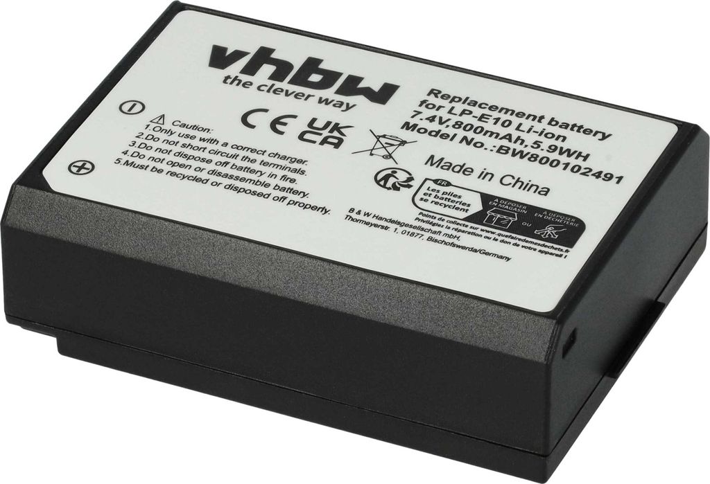 Telecomando IR Vhbw Per Canon EOS – Scatto A Distanza Fino A 10 Metri, Sostituisce RC-1