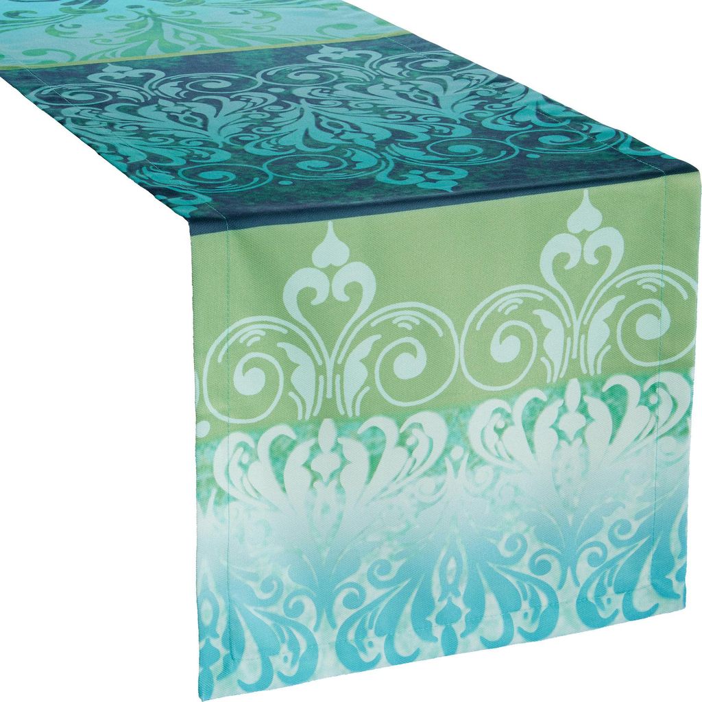 Erwin Müller Tischläufer Paisley" blau 40x170 cm"