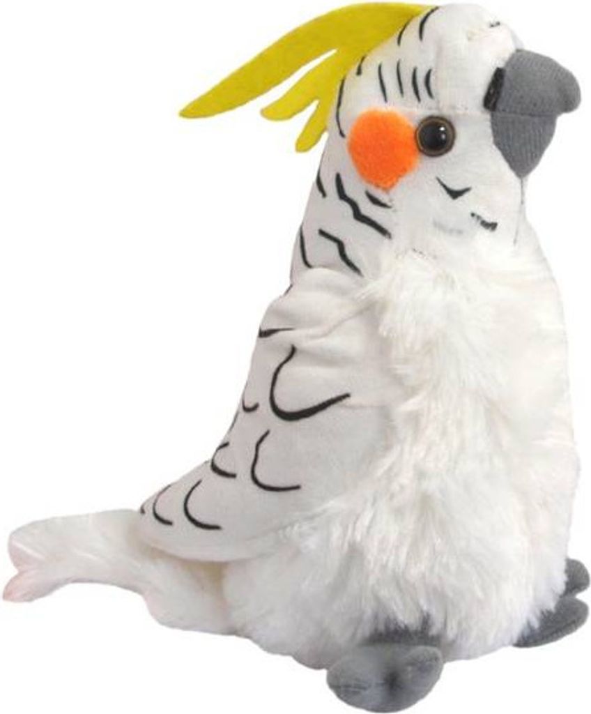 Papagei Maskottchen weiß Nymphe 17cm 13574 universal Produktbild 