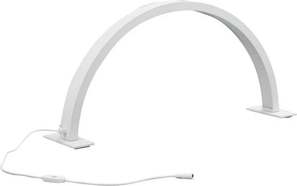 Lampe de bureau demi-lune LED pour manucure et soin des ongles blanche