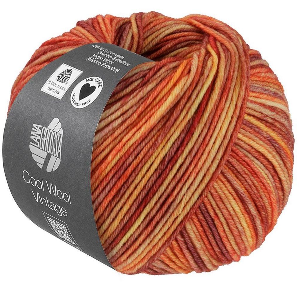 Lana Grossa - Cool Wool Vintage 7388 orangebraun Produktbild 