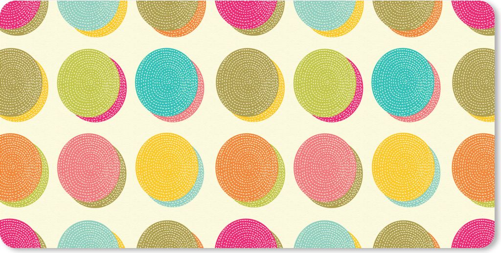 MuchoWow Mauspad Mousepad Retro - Bohème - Muster - Tupfen 60x30 cm - Mousepads - Maus Mat - Pad - Mausunterlage - Nachhaltig