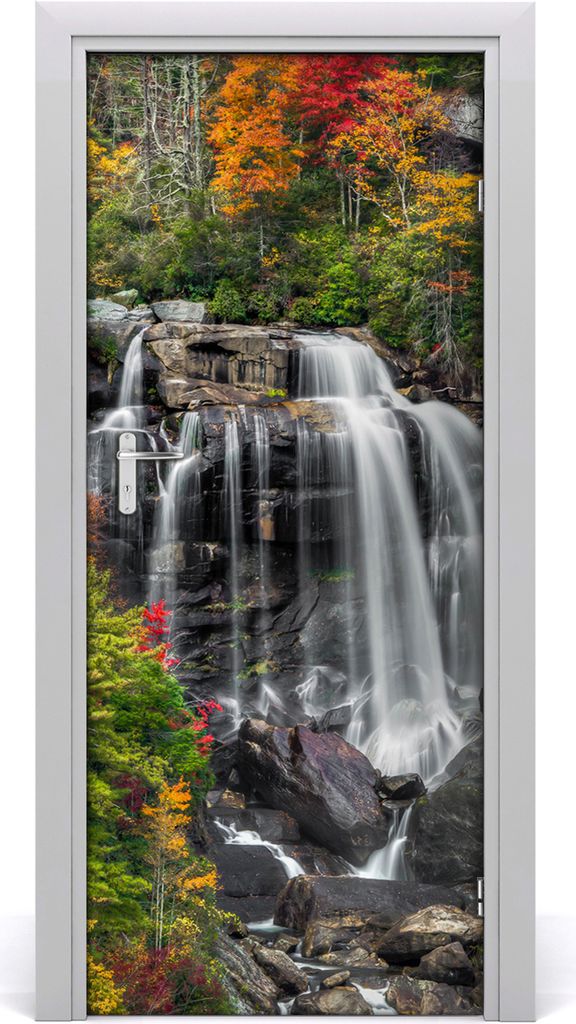 Tulup Türaufkleber 85x205 cm Dekorative Aufkleber Selbstklebend Wasserdichte Tapete Abnehmbar Schlafzimmer Wohnzimmer Wohnkultur - Wasserfall im H...