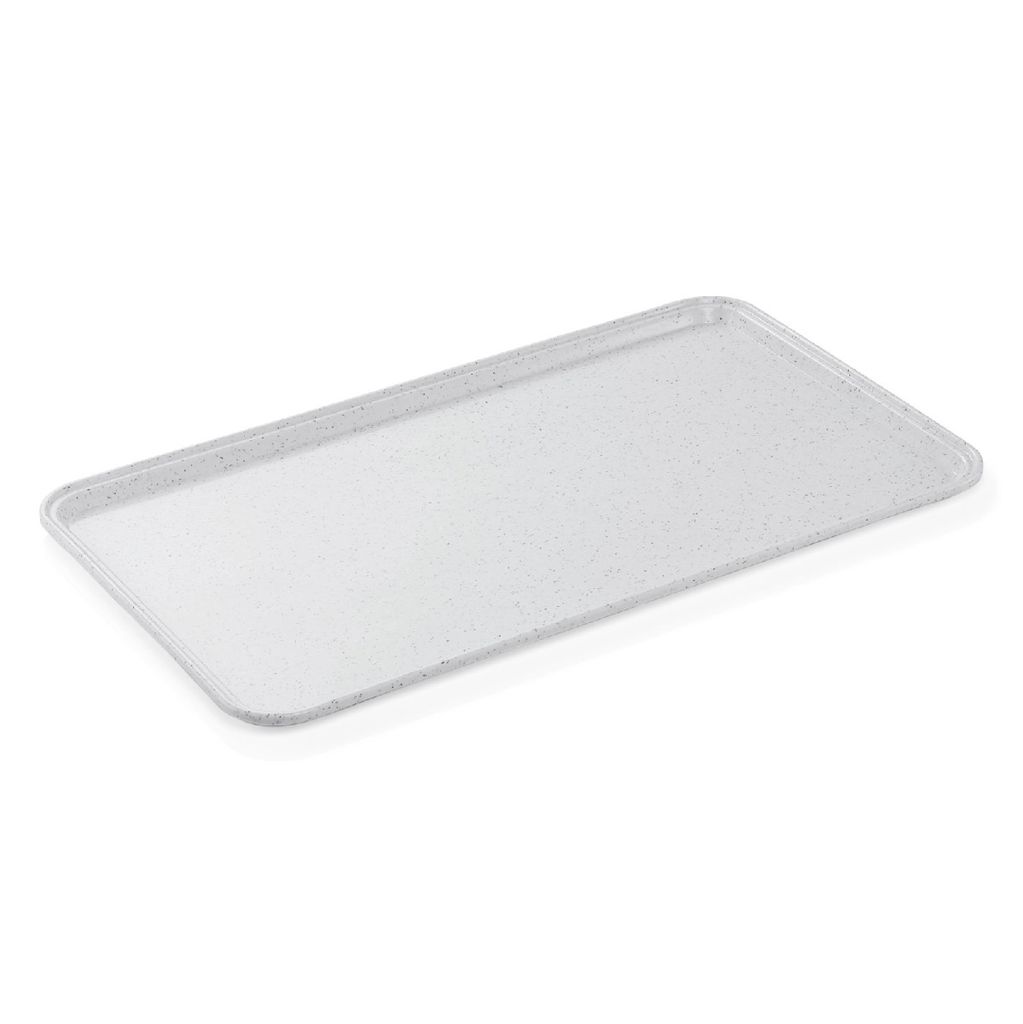 WAS Germany Gastro Tablett hellgrau mit Punkten stapelbar GN 1/1 53 x 32,5 cm Serviertablett Fiberglasverstärkt