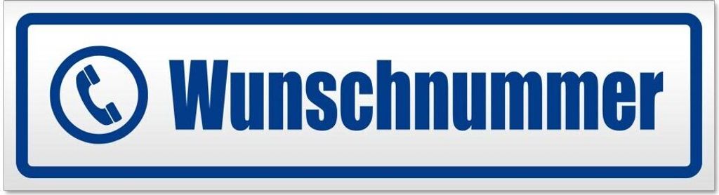 Kiwistar Wunschnummer Magnetschild Schild magnetisch - 30cm Verkehrsblau - Magnetfolie für Auto PKW Kfz