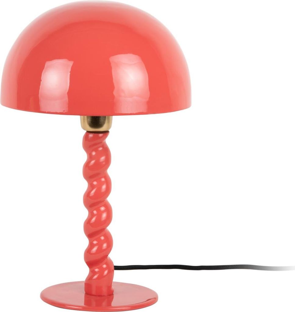 Leitmotiv - Tischleuchte Prisa - Scharlachrot - Ø25cm Tischlampe - Nachttischlampe, Wohnzimmer, Schlafzimmer