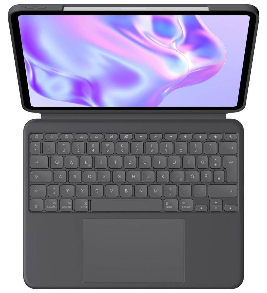 Logitech Combo Touch, QWERTZ, Deutsch, Trackpad, 1,9 cm, 1 Produktbild 