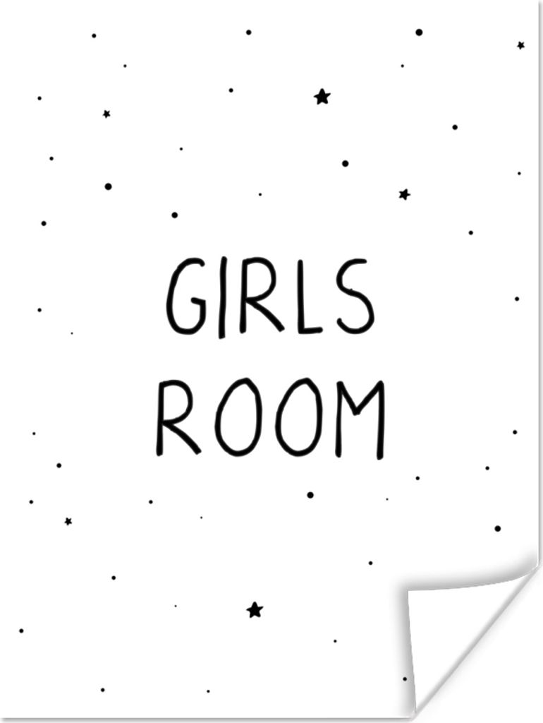 MuchoWow Poster Zitate - Mädchenzimmer - Mädchen - Kind - Sprichwörter 30x40 cm - Wandplakat - Poster Kinderzimmer