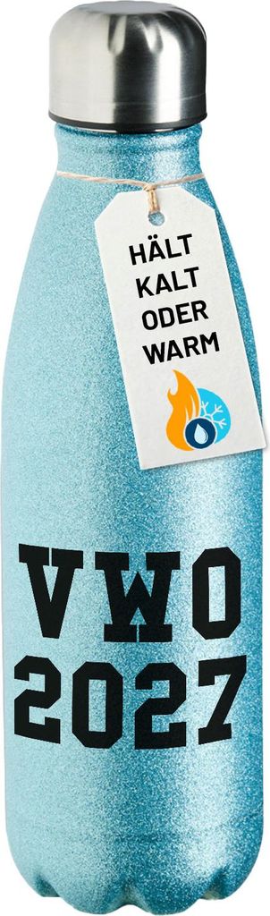 Huuraa Trinkflasche VWO 2027 Abschluss Niederlande 500ml Blue Edelstahl Wasserflasche Trinkflasche Geschenkidee