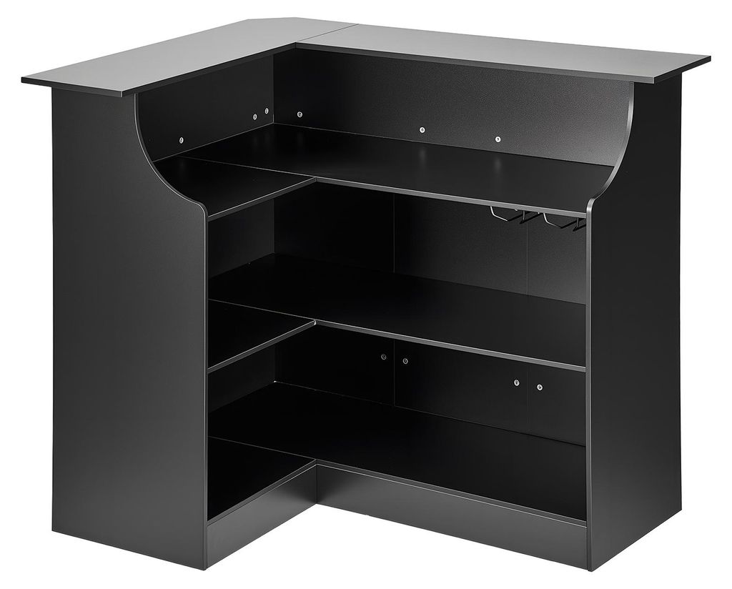 SucceBuy: mobile bar da salotto a forma di L con vano Immagine del prodotto 
