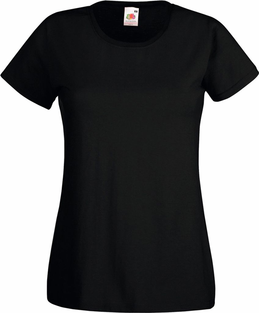 Damen Value Fitted Kurzarm Freizeit T-Shirt BC3901 (XL) (Schwarz)