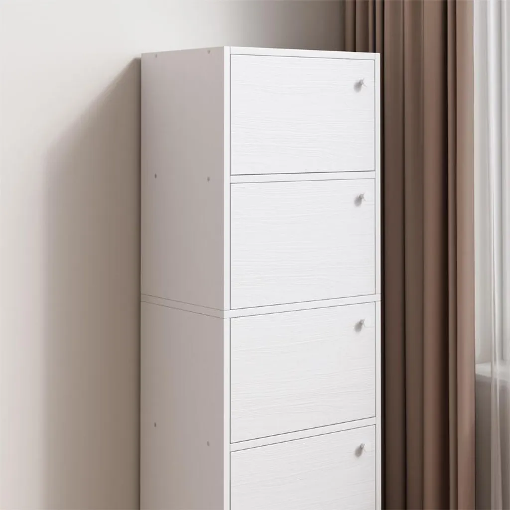 Commode large blanche à 5 étagères de rangement grand format - 2