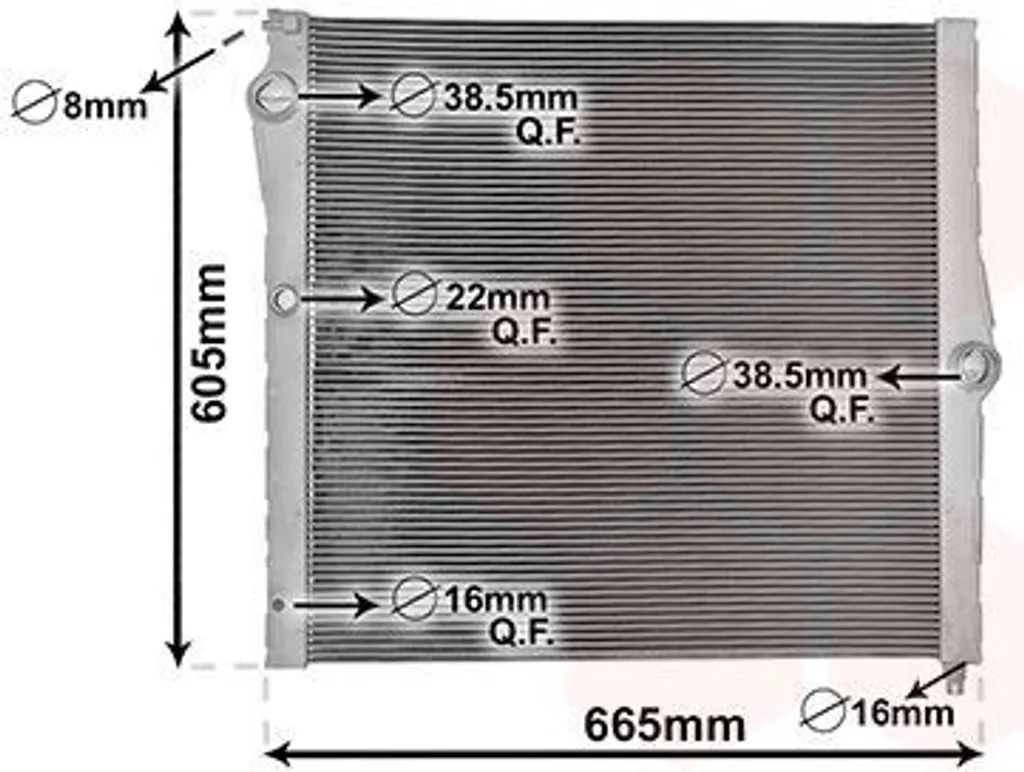 Radiateur moteur pour BMW X6 E71 et X5 E70 - Pièce de rechange standard