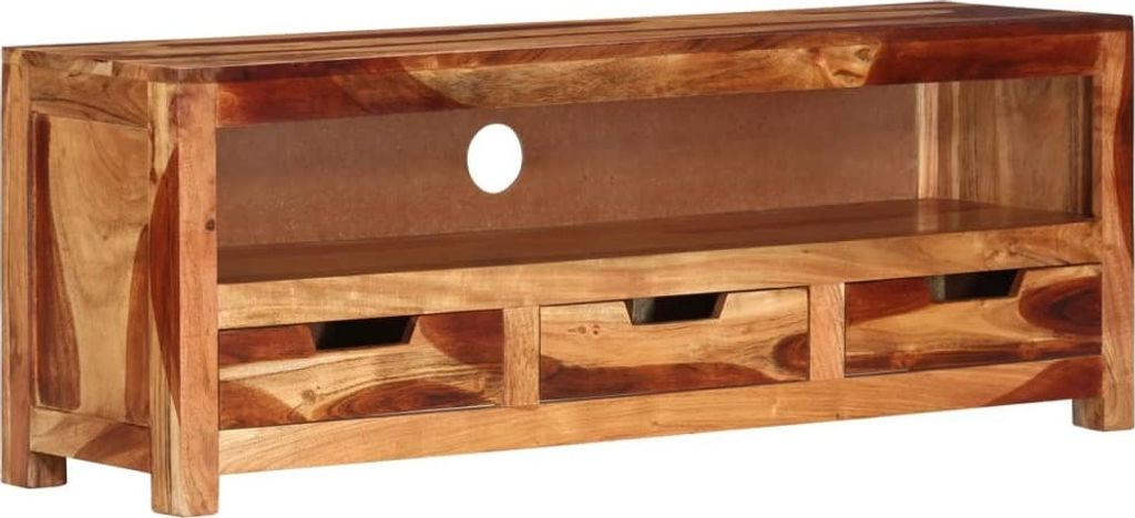 TV-Schrank 110x30x40 cm Massivholz Akazie