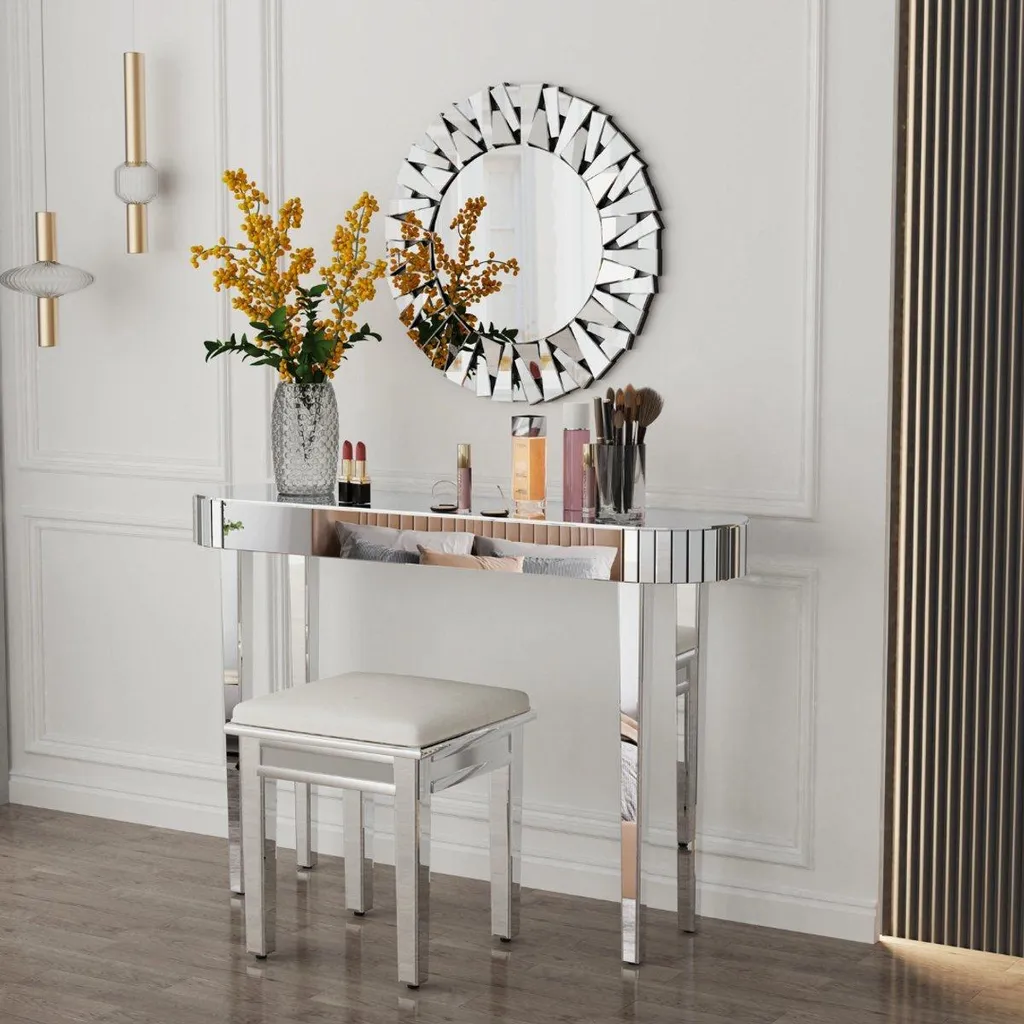 Table d'Appoint Entrée Argent 120 cm - Console Teroni pour Salon Chic - 3