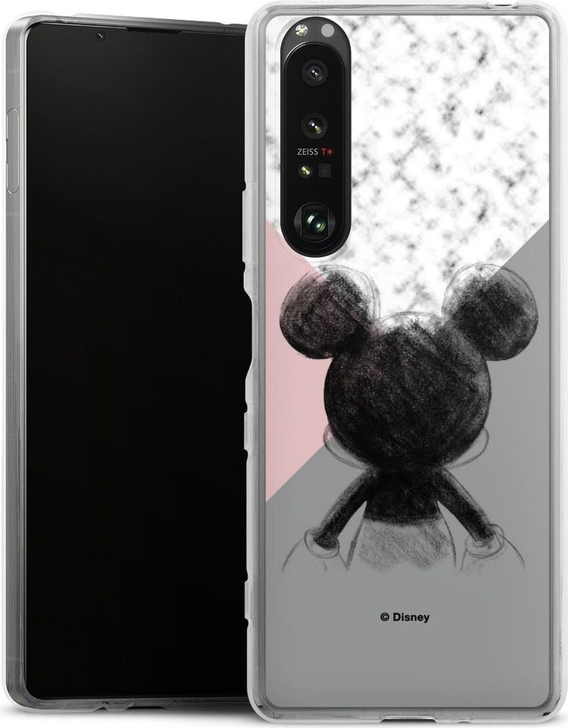 DeinDesign Handyhülle für Sony Xperia 1 III Silikon Hülle Case Smartphone Schutzhülle Disney Marmor Mickey Mouse