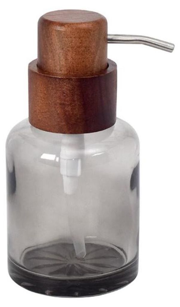 Seifenspender für das Badezimmer aus grauem Glas