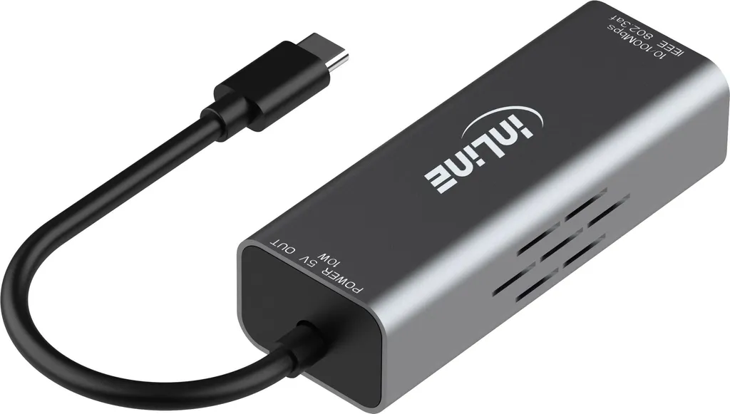 Adaptateur RJ45 USB-C InLine avec protection contre les surtensions Pro