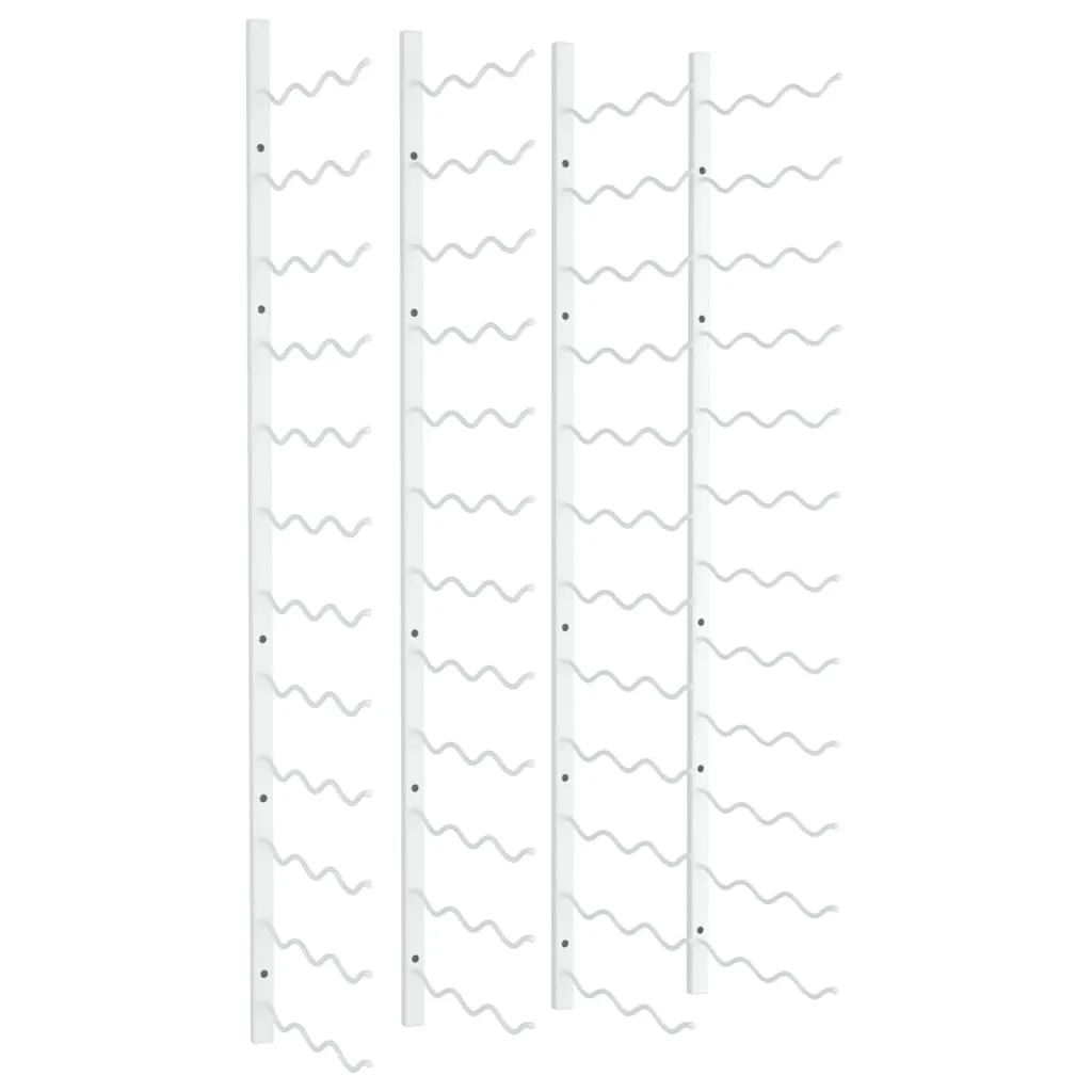 Support bouteille vin mural fer blanc vidaXL pour gagner de l'espace