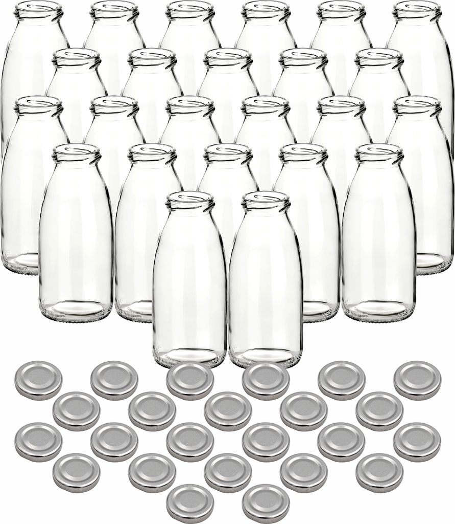 gouveo 24er Set Saftflasche 250 ml mit Schraubdeckel Produktbild 