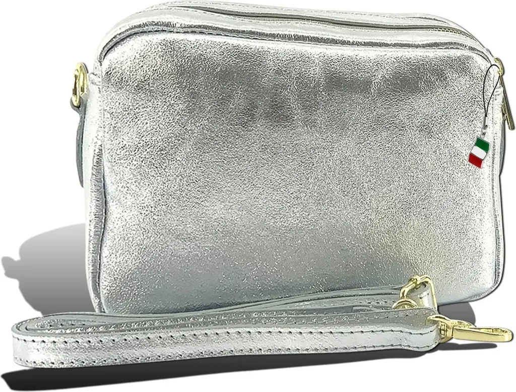 Sac en cuir argenté Florence D2OTF809J : alliez style et rangement