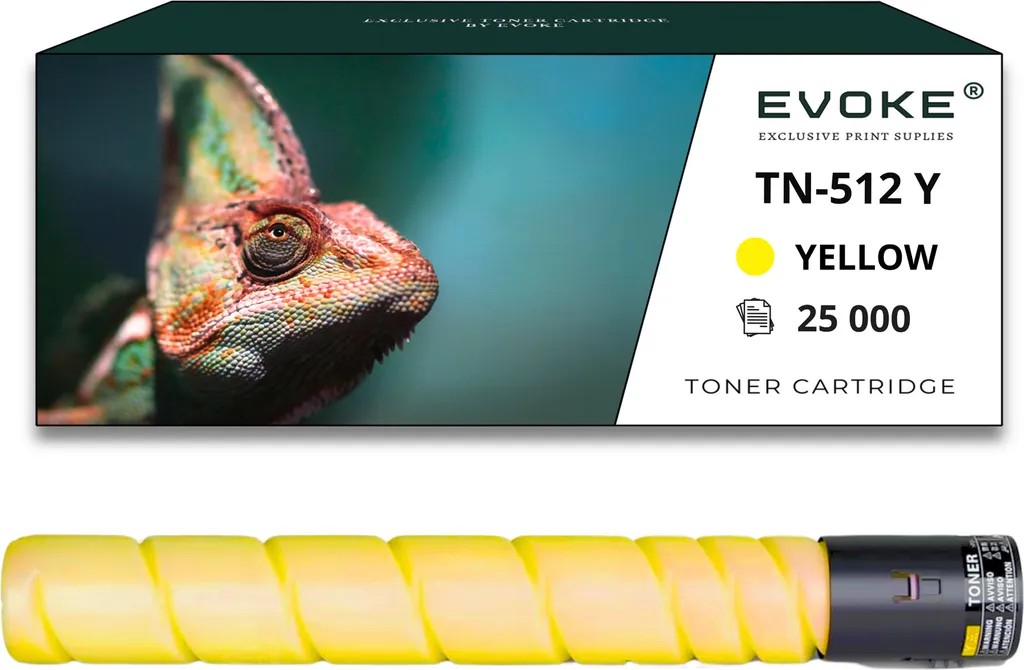 Toner Konica Minolta A33K252 TN512Y Giallo per Bizhub C454 C554 | Alta Resa
