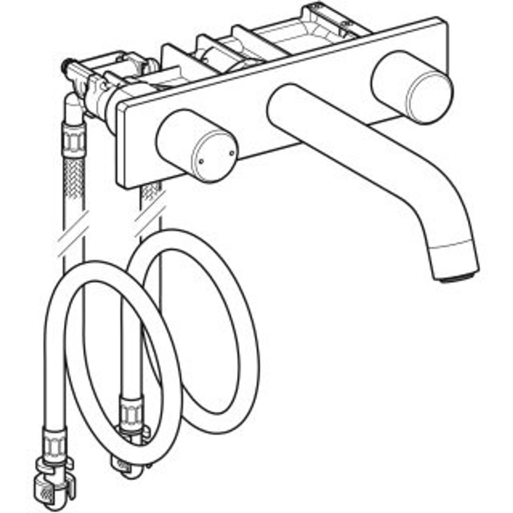 Geberit 116462211 ONE WT-Arm. rundes Des. W.-Mont. 2Gr.