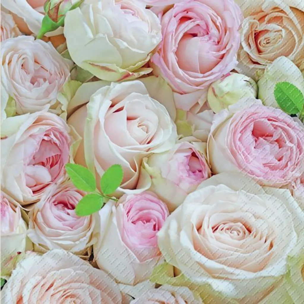 Serviettes de table jetables Lova rose poudré 33x33 cm pour fêtes
