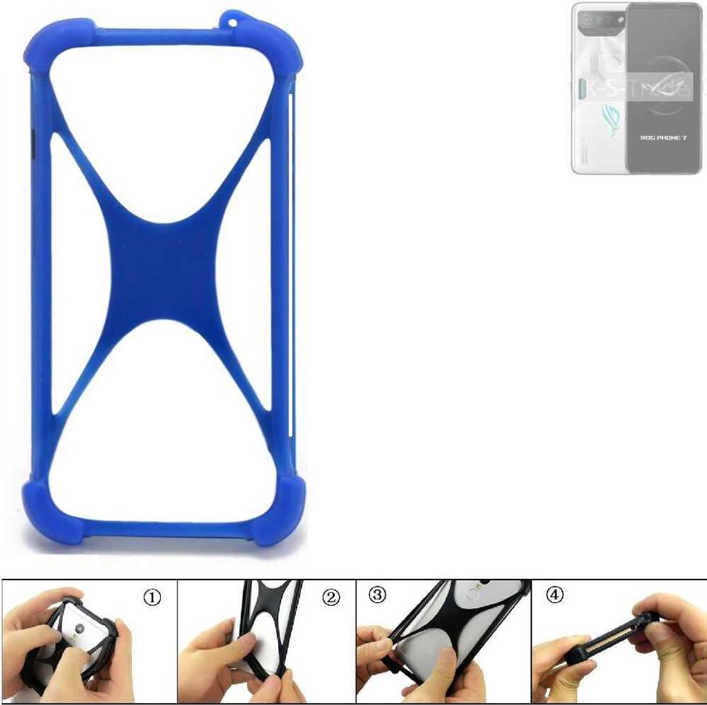 K-S-Trade Handy Hülle kompatibel mit Asus ROG Phone 7 Silikon Schutzhülle Cover Case Bumper Silikoncase TPU Softcase Schutz Hülle Smartphone