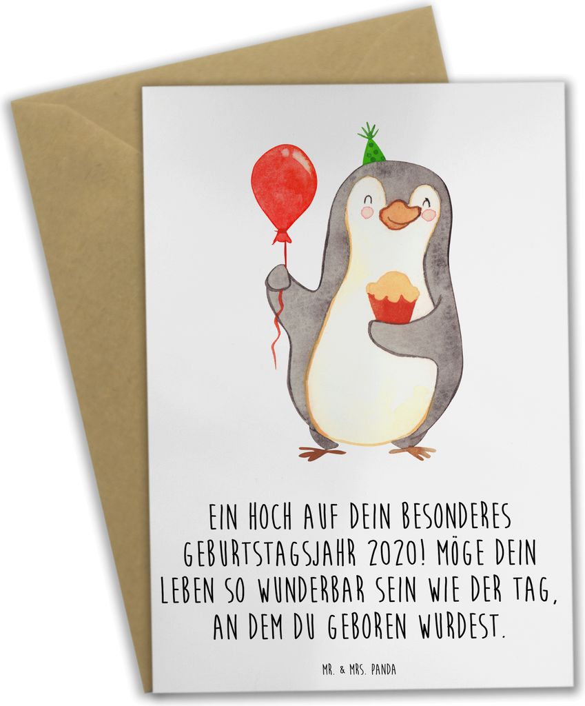 Mr. & Mrs. Panda neujahrskarte 2020 Geburtstag - Weiß - Geschenk, Grußkarten, Alter, hochzeitskarten, osterkarte, Familie, Glückwunsch, Abenteue...