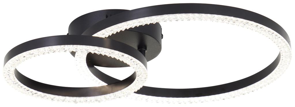 Brilliant LED Deckenleuchte Aurelia G80766/06 Wohnzimmer, Küche, Flur, Schlafzimmer, Arbeitszimmer Metall/Kunststoff Indoor Decke schwarz - LED fe...