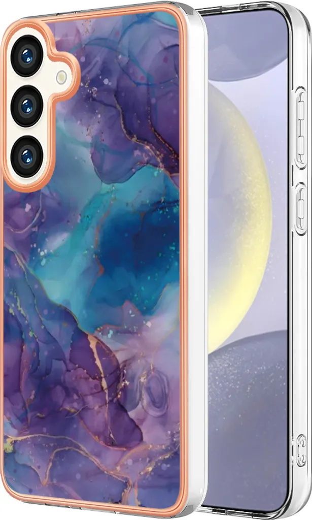 Custodia per Samsung Galaxy S24+ Custodia in silicone TPU a fantasia, paraurti antiurto Viola