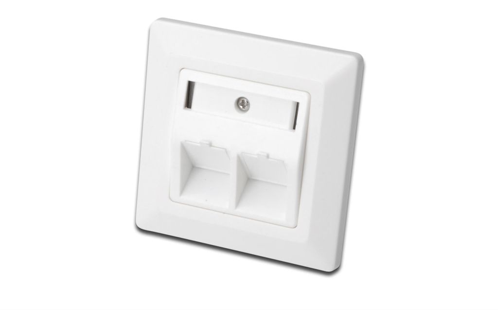 DIGITUS Leerdose für Keystone Module 2-fach reinweiß Produktbild 