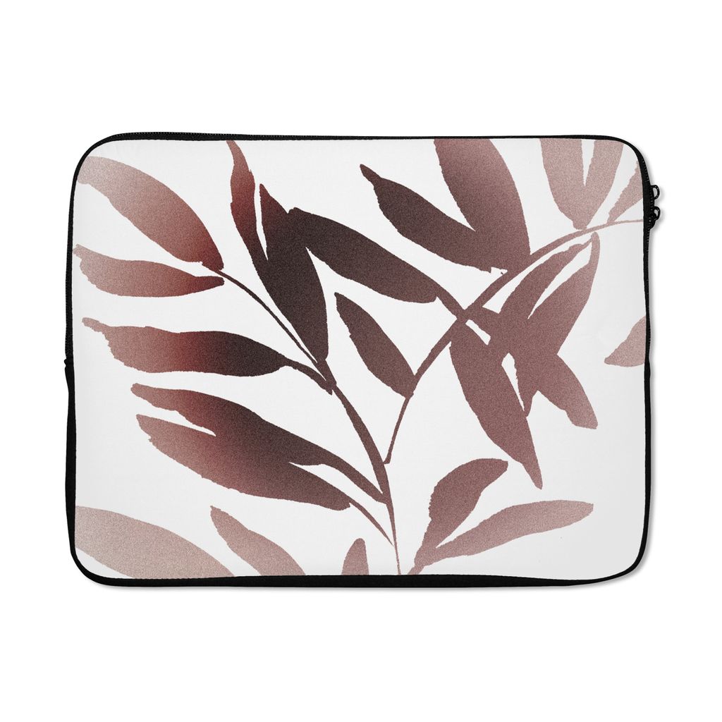 MuchoWow Laptop Hülle 17 Zoll Laptoptasche Blättern - Design - Abstrakt - Zipper - Schutzabdeckung