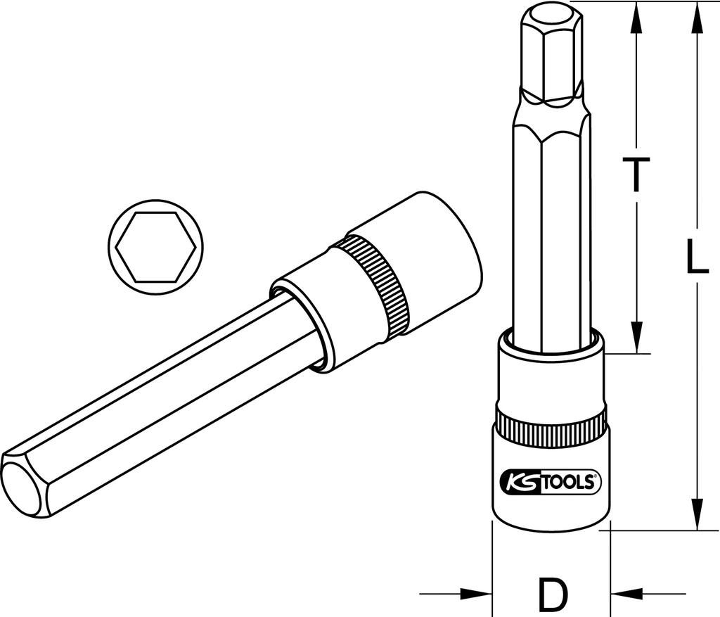 KS-Tools 918.1657-E 1/2" CHROME+Bit-Stecknuss In
