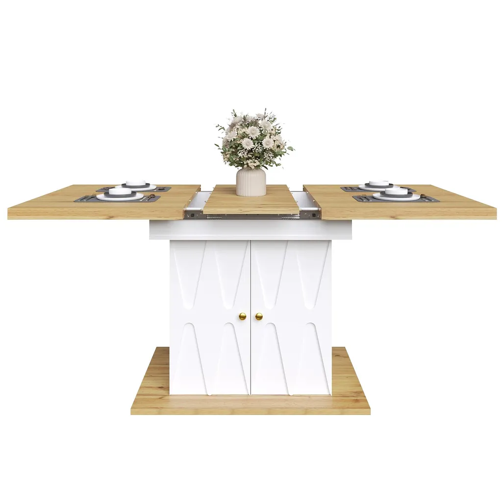 Table de salon modulable 110 à 140 cm idéale pour petits appartements - 11
