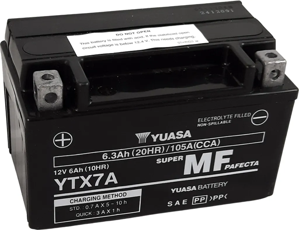 YUASA YTZ7S FA Batterie Moto Haute Performance sans Entretien Activée