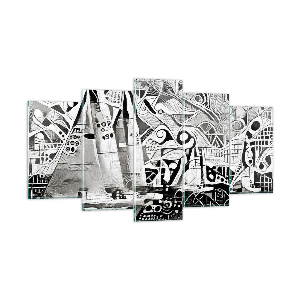 Bilder auf glas - Abstraktion modern - 160x85cm - Glasbilder - Wandbilder - Kunstdruck - zum Aufhängen bereit - Wanddekoration aus Glas - Glas Bil...