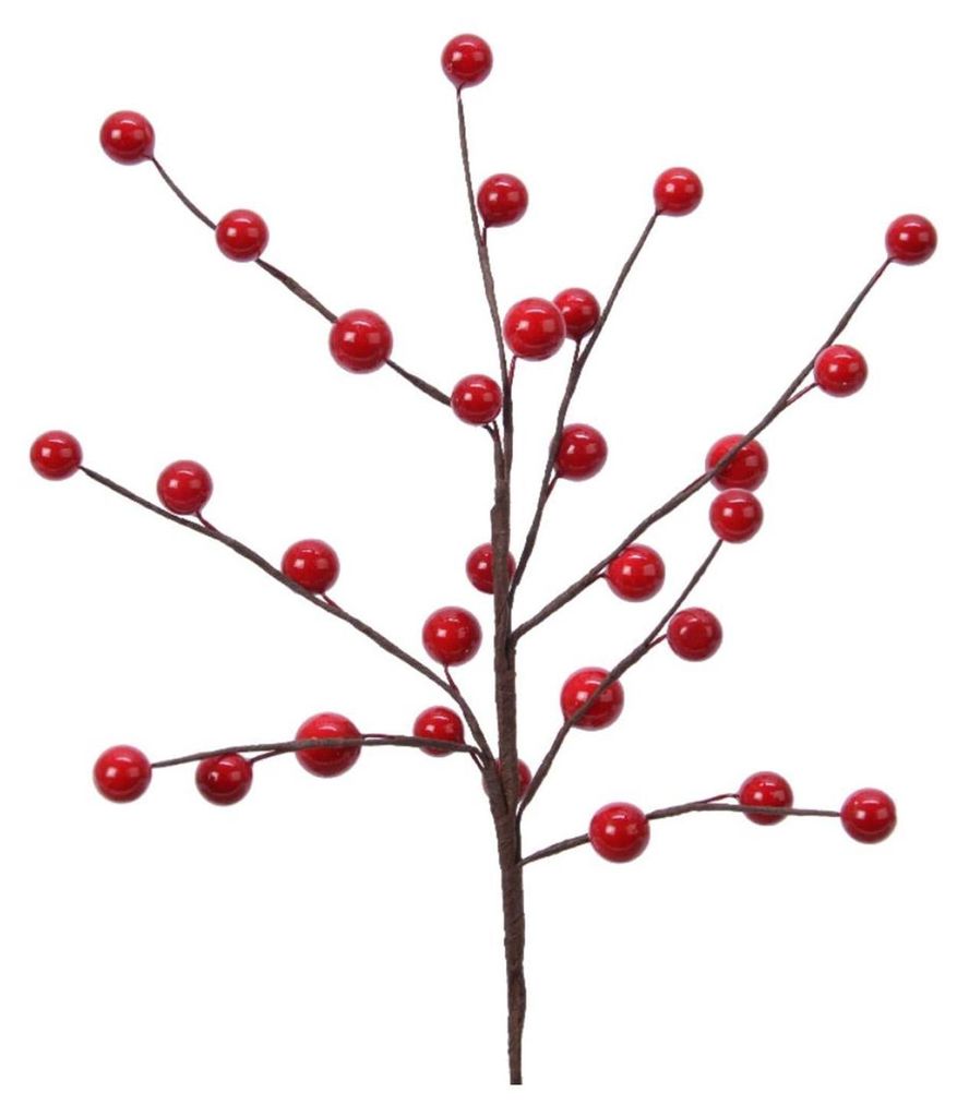 Decoris Kunstzweig mit Beeren rot 3x15x26cm