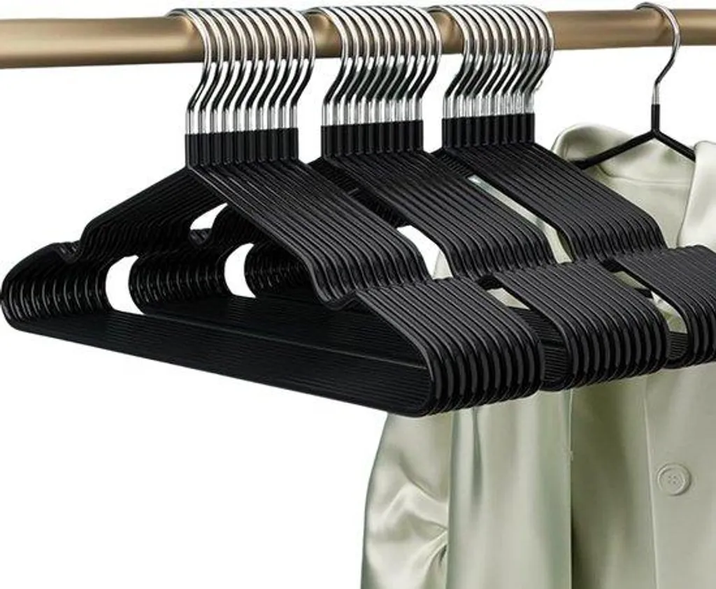 Organisateur de dressing : cintre métallique pour pantalons de costume