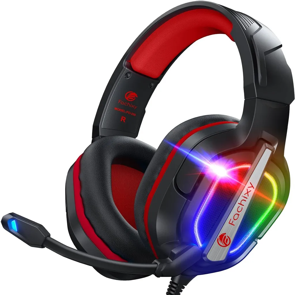 Cuffie da Gioco RGB Cablate: Audio Stereo Surround e Microfono Noise Cancelling