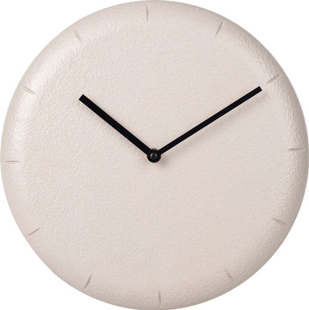 SensaHome Wanduhr Dakar – Runde Uhr im Japandi-Stil – minimalistischer Beton-Look – Ø30 cm – Beige