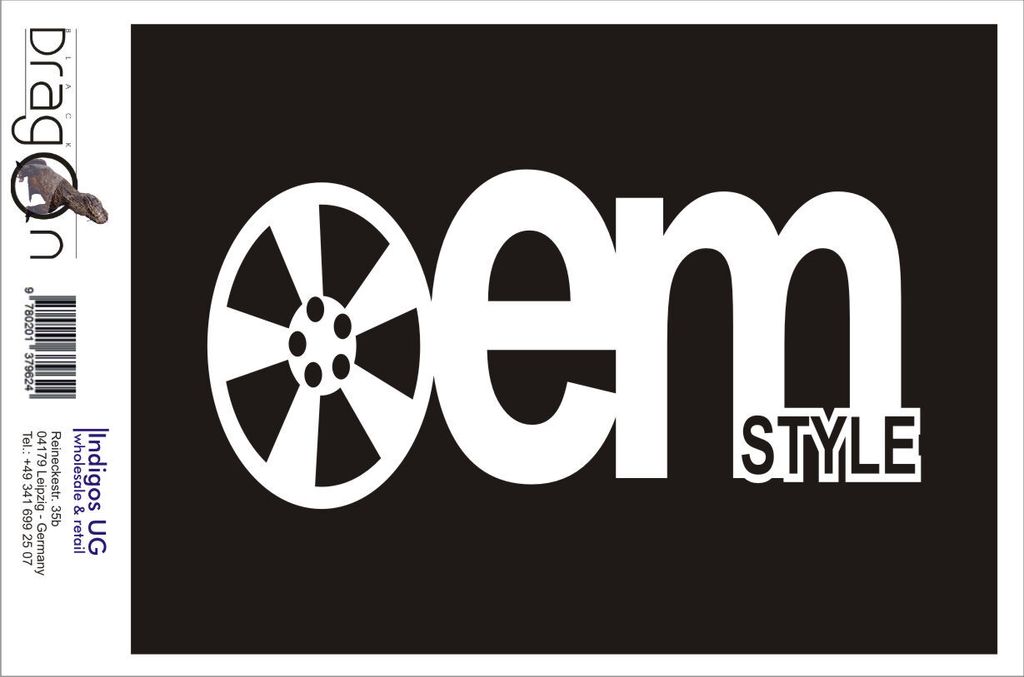 Aufkleber / Autoaufkleber - JDM / Die cut / Auto / OEM - öm style 210x100mm gold - Heckscheibe / Heckscheibenaufkleber