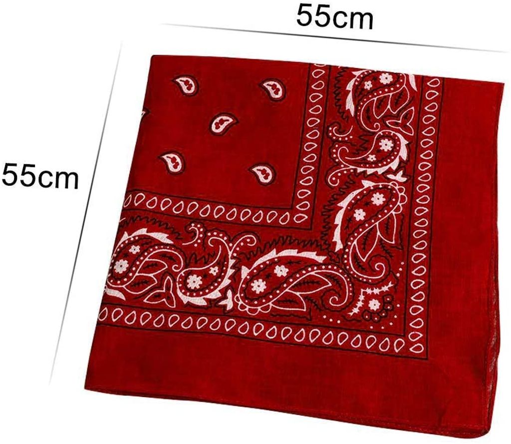 1 x Bandana Tuch ROT Paisley aus 100% Baumwolle Kopftuch Halstuch Nickituch rot 