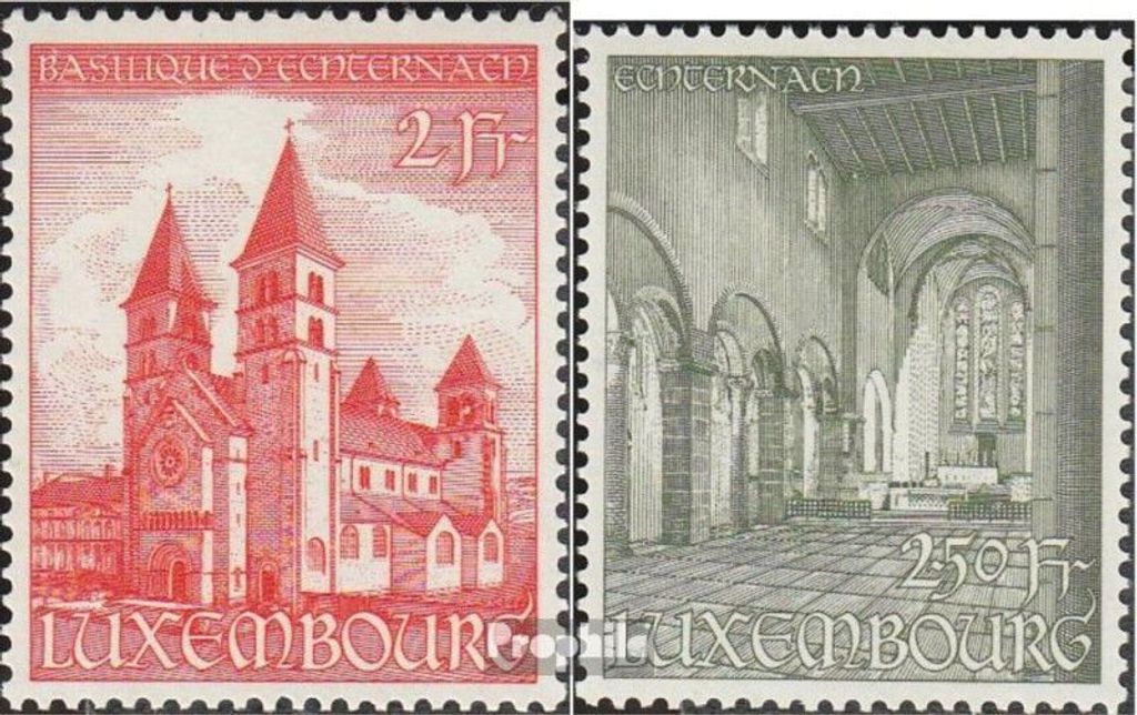 Briefmarken Luxemburg 1953 Mi 514-515 (kompl.Ausg.) postfrisch Basilika