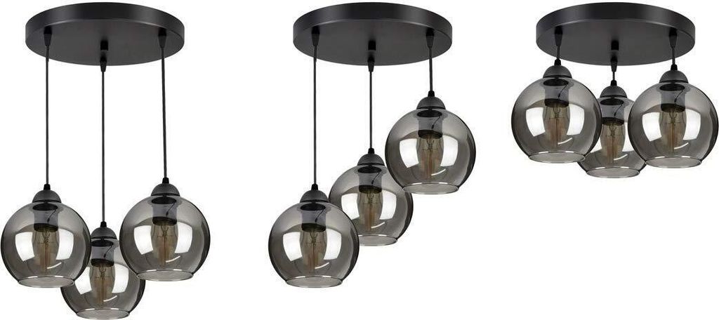 FKL DESIGN Home Deco Deckenlampe Pendellampe Kugel Schwarz Produktbild 4
