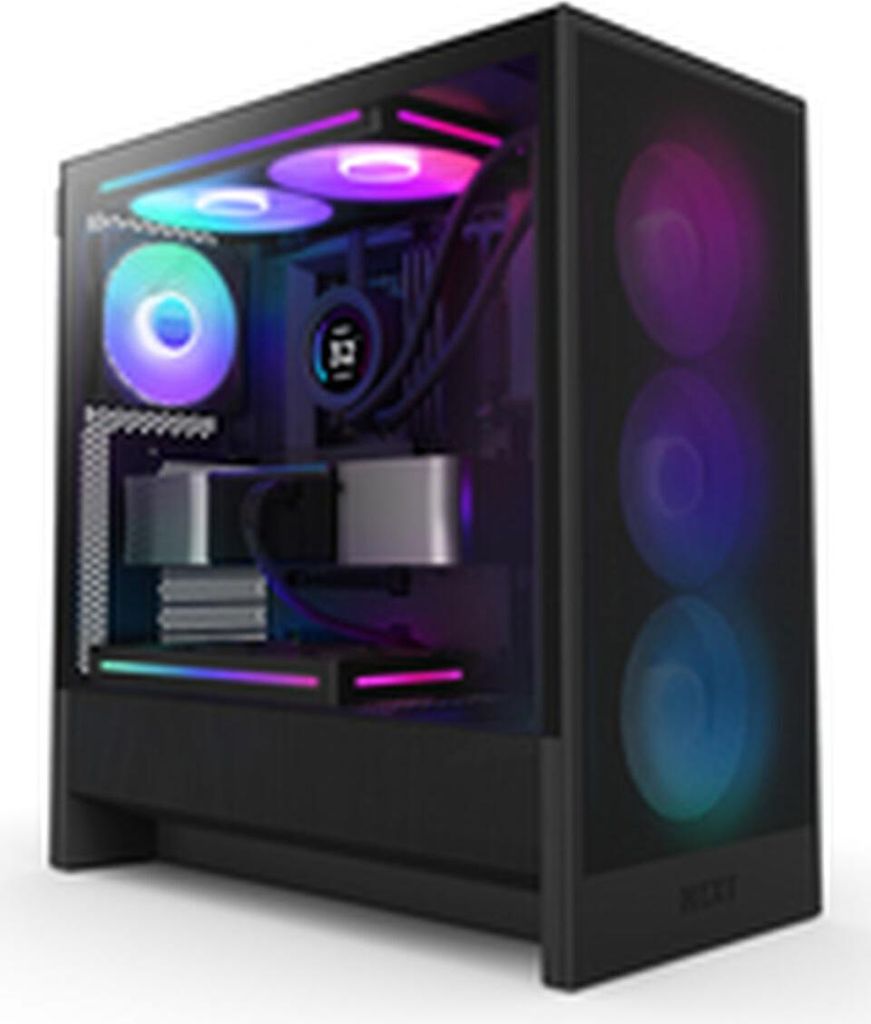 NZXT H5 Flow RGB 2024 schwarz Tempered Glass Produktbild 