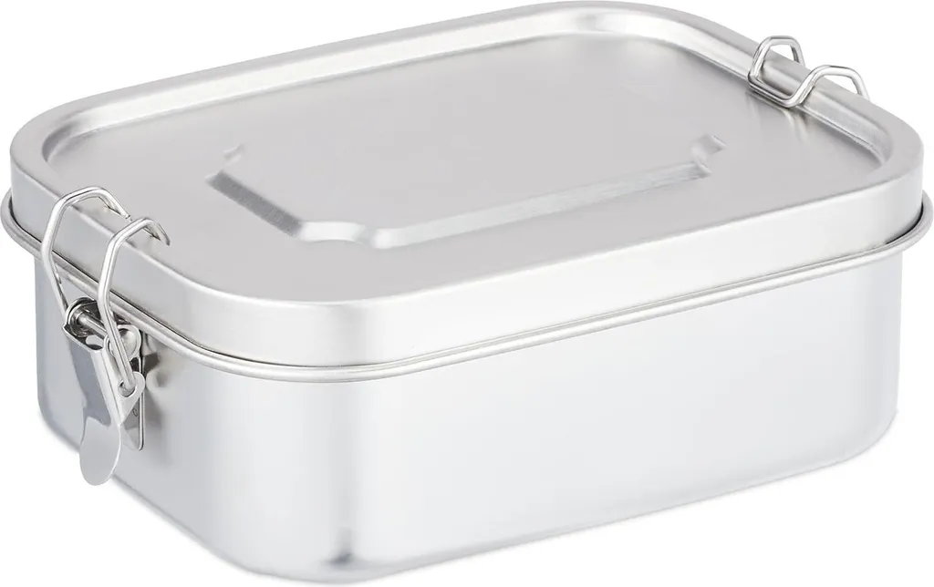lunch box relaxdays in acciaio inox